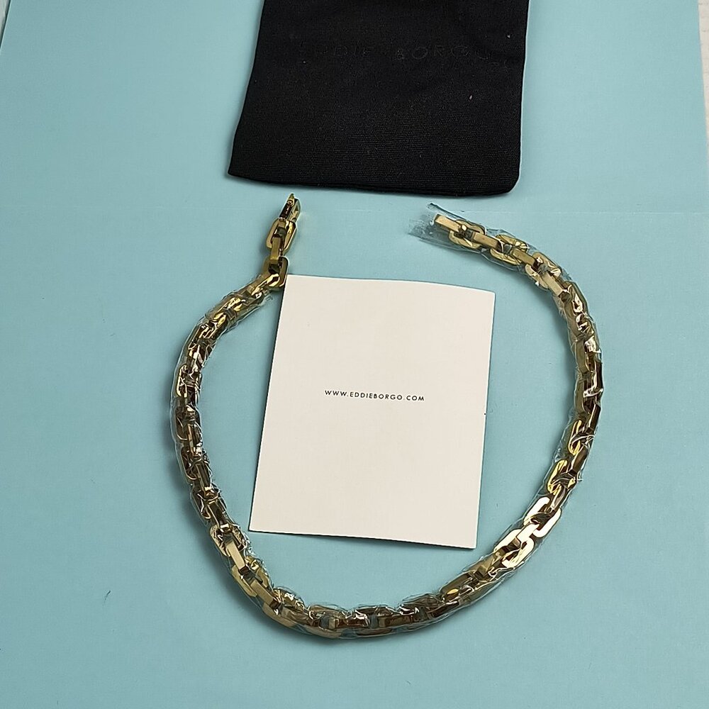 Eddie Borgo Chain Link Necklace Gold Tone Statement